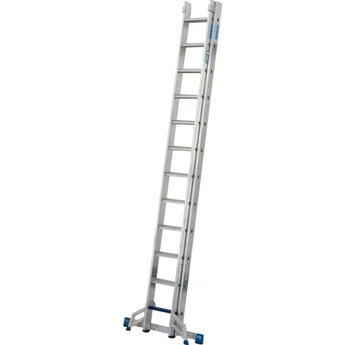 KRAUSE, Krause zweitlg. Schiebeleiter, 2 x 12 Sprossen, TRBS 2121 2-konform, Trigon-Traverse