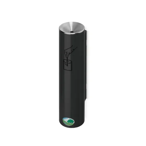 VAR® Sicherheits Ascher, selbstlöschend, Wand- oder Rohrbefestigung, schwarzgrau