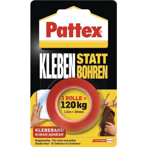 Pattex, Pattex PXMT2 Doppelseitiges Klebeband Weiß (L x B) 1.5 m x 19 mm 1 Rolle(n)