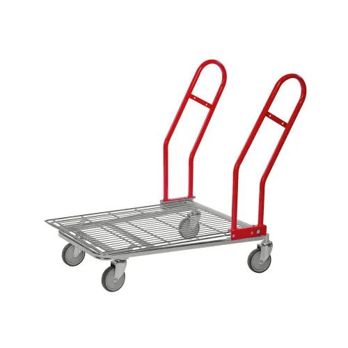 KONGAMEK, C+C Transportwagen, Tragfähigkeit 200 kg, 2 Schiebebügel, mit Maschenboden Kongamek