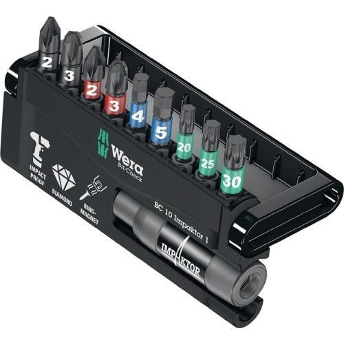 Wera, Wera BC Impaktor/30 Bit-Check 05057690001 Bit-Set 30teilig Kreuzschlitz Phillips, Kreuzschlitz Pozidriv, Innen-TORX,