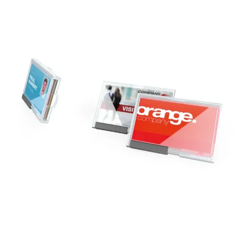 DURABLE, Durable Kartenhalter Pushbox Mono, für 1 Karte, praktische Schieberfunktion, 10 Stück