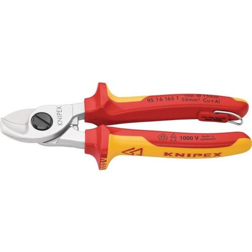 Knipex, Knipex 95 26 165 Kabelschere Geeignet für (Abisoliertechnik) Alu- und Kupferkabel, ein- und mehrdrähtig 15 mm 50 mm² 0