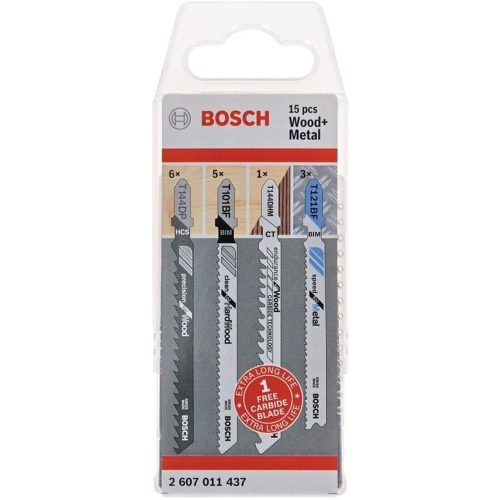 Bosch Accessories, 15-teiliges Stichsägeblatt-Set für Holz und Metall von Bosch