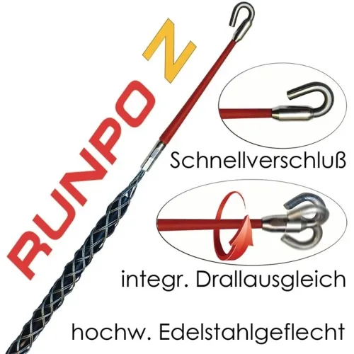 RUNPOTEC, Kabeleinziehstrumpf RUNPO Z Kabel-D.6-9mm RUNPOTEC