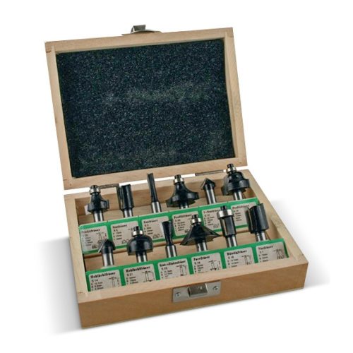 FISCH, Fräsersatz 973CT12A05 Hartmetall Schaft-D. 8 mm 12-teilig