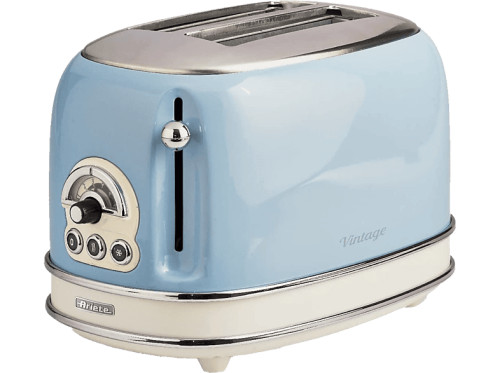 Ariete, Ariete Toaster "Vintage 2 Schlitze, Blau" für 2 Scheiben 810 W Lieferung mit passendem CH-Fixadapter