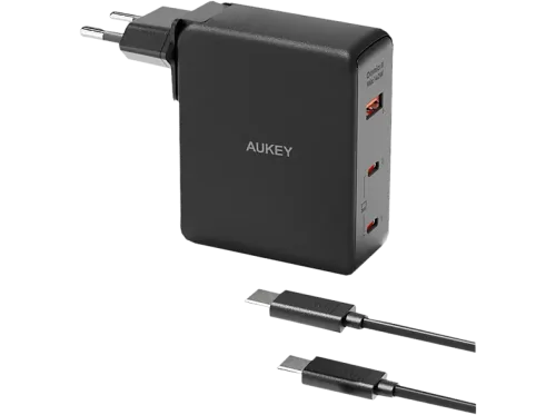 AUKEY, AUKEY OmniaMix II 140W GaN PD PA-B7O BK 3-Port, Wall Charger Black