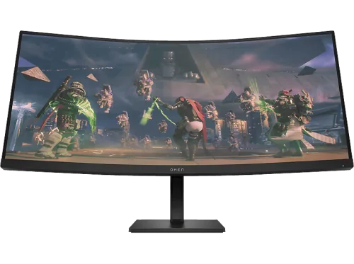 HP, HP Curved Monitor OMEN 34c (34", WQHD 3440 x 1440, 165 Hz) 34" WQHD Curved Monitor – Gaming Monitor
