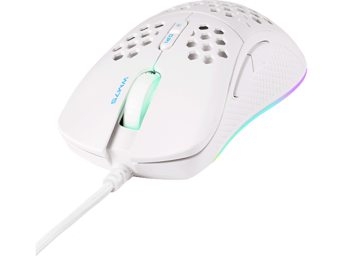 DELTACO, DELTACO Lightweight Gaming Mouse,RGB GAM-108-W White, WM75