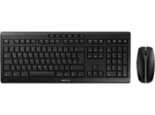 CHERRY, Cherry - Tastatur-Maus-Set STREAM CH-Layout Schwarz