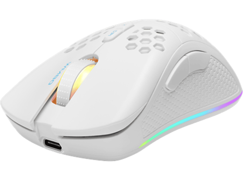 DELTACO, DELTACO - Gaming-Maus, Lightweight Gaming Mouse,RGB, Weiss