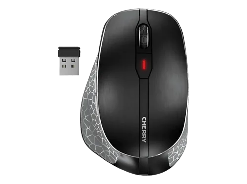 CHERRY, Cherry - MW 8C ERGO Maus rechts RF Wireless + Bluetooth Optisch 3200 DPI, Grau