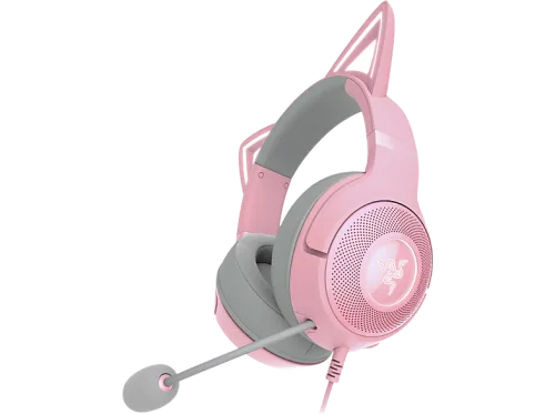Razer, Razer Kraken Kitty V2 Quartz Ed. Headset – Gaming Headset/Gaming Kopfhörer