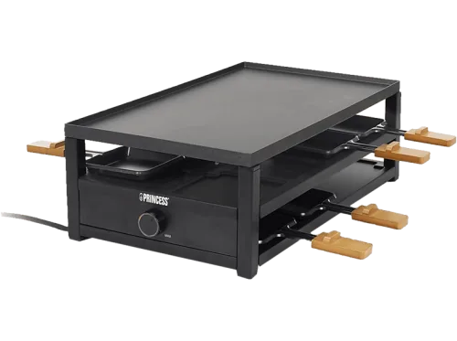 Princess, Princess 01.162655.01.001 Raclette 8 Pfännchen, Antihaftbeschichtung Schwarz
