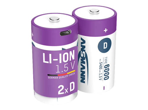 ANSMANN, Ansmann Li-Ion Akku Lr20 Usb-C 2 Stück