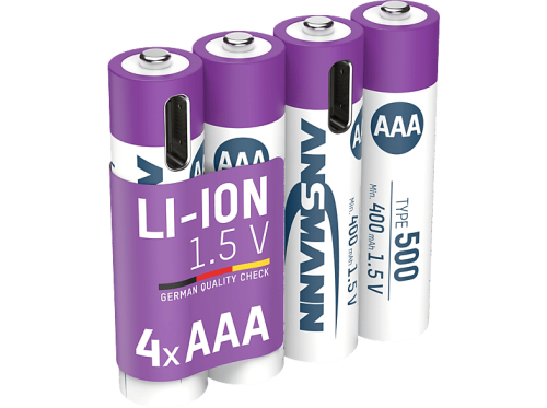 ANSMANN, Ansmann LR03 USB-C USB-C® Akku Li-Ion 500 mAh 1.5 V 4 St.