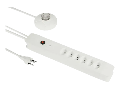 undefined, Schönenberger Steckdosenleiste 6 x T13 mit externem Taster, 3 m, Weiss