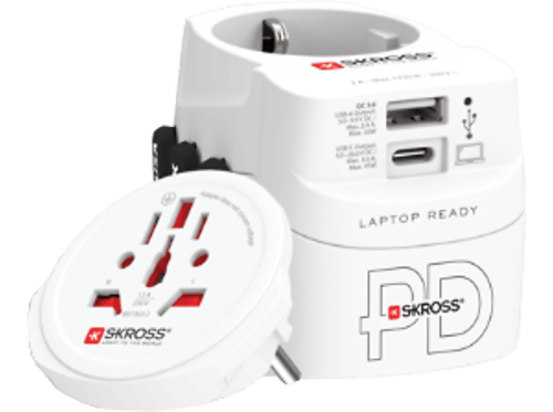 SKROSS, SKROSS World Travel Adapter 1.302474 PRO Light USB AC45PD World