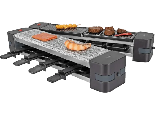 Nouvel, Nouvel Raclette Multi 1200W Raclette Grill – Raclette Ofen/Raclette Grill – schwarz / grau