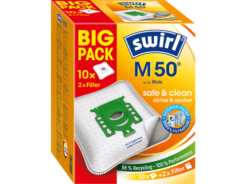 Swirl, Swirl M 50 Big Pack EcoPor Staubsaugerbeutel – Staubsaugerbeutel/Staubbeutel