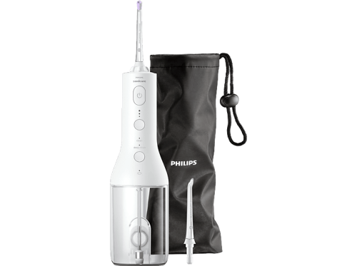 Philips Sonicare, Philips Sonicare Munddusche "kabelloser Power Flosser 3000 HX3826" 2 Stk. Aufsätze Quad Stream-Technologie, 2 Modi für die Reinigung, 3 Intensitätsstufen