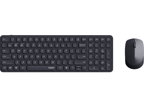Rapoo - Kabellose Tastatur, 9310M Ultraslim Deskset, Black
