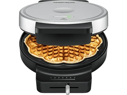 Rommelsbacher, Rommelsbacher WA 850 Waffeleisen – Waffeleisen/Brezeleisen – silber