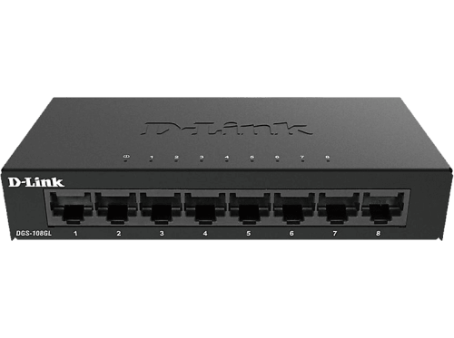 D-LINK, D-Link DGS-108GL/E DGS-108GL/E Netzwerk Switch 8 Port 1 GBit/s