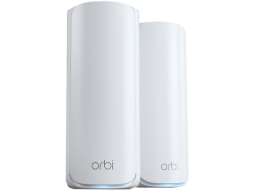Netgear, NETGEAR Orbi 770 Quad-Band Mesh WiFi 7 System 2er Set, weiss Mesh-Satellit – WLAN Repeater/Wifi Extender