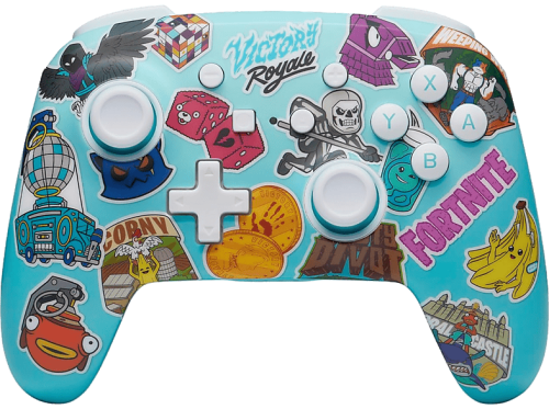 POWER A, POWER A Enhanced Wireless Ctrl. NSGP0290-01? NSW, Sticker Mania-Fortnite