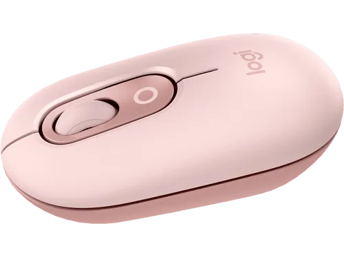 LOGITECH POP mit personalisierbarem Emoji Maus, Kabellos, 4000 dpi, Optisch Leuchtdioden, Rosa