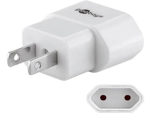 SCHOENENBERGER 138563 Reiseadapter 2-POL SCHUKO/US/JP, Weiss