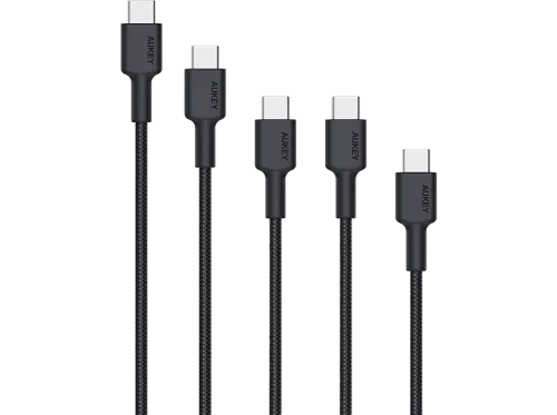 AUKEY, AUKEY USB-C-to-C Cable CB-CD37A 5 Pack,1x 2m,3x1m,1x0.5m
