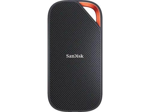 SANDISK Extreme PRO USB4 Festplatte, 2 TB SSD, extern, Schwarz/Orange