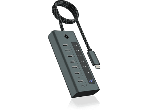 ICY BOX, ICY BOX USB-C - 7-Port Hub IB-HUB1457-C31 6x 3.2 Gen2, 1x PD 20W