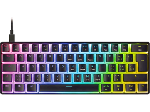 DELTACO, DELTACO TKL Gaming Keyboard v2 RGB GAM-075V2-CH Hot-Swap,CH-Layout,Black