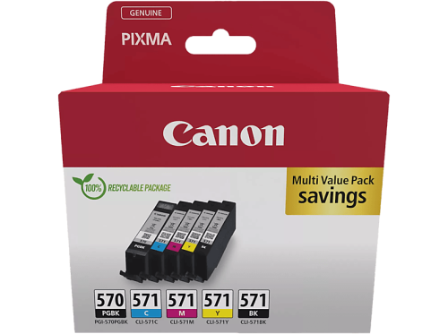 Canon, CANON Multipack Tinte PGBK/CMY/BK PGCL570/1 PIXMA MG5750 15/7ml