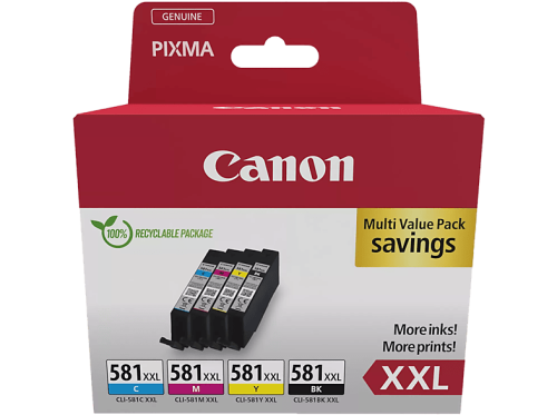 Canon, CANON Multipack Tinte XXL BKCMY CLI-581XXL Pixma TR7550 4x11.7ml
