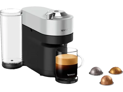 De'Longhi, DeLonghi Kapselmaschine "Nespresso Vertuo Pop+ Silber"