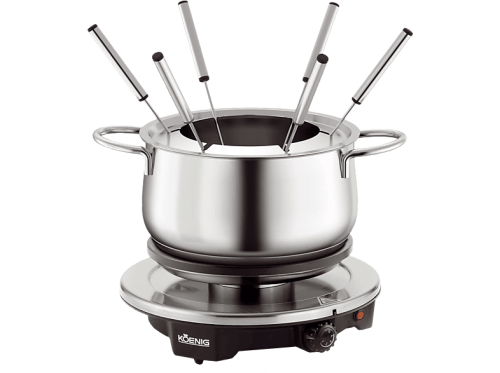 Koenig, KOENIG Fondue "Bourguignonne/ Chinoise 8 Teile, Silber"