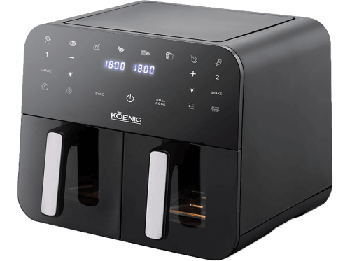 Koenig, Koenig Quick & Pure 5 2x 4.5L Heissluftfritteuse – Airfryer - Friteuse – schwarz