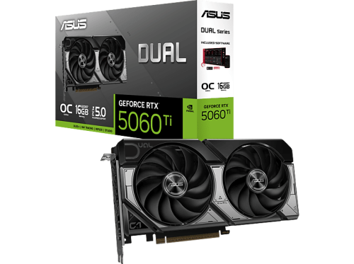 ASUS Dual GeForce RTX 5060 Ti 16GB GDDR7 OC Edition (NVIDIA, Grafikkarte)