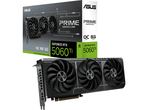 ASUS PRIME GeForce RTX 5060 Ti 8GB GDDR7 OC Edition (NVIDIA, Grafikkarte)