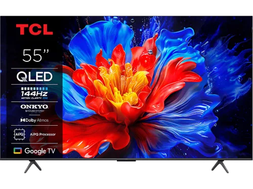 TCL, TCL 55P8K - 55", 4K QLED, 144 Hz, Google TV QLED TV – Fernseher – metallic