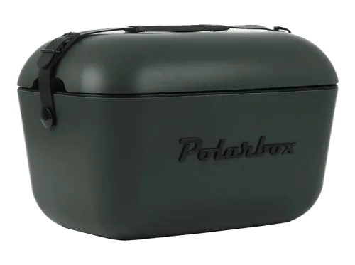 Polarbox, POLARBOX Retro Cooler 01.20BL-FG Waldgr&uuml;n - Schwarz 20l