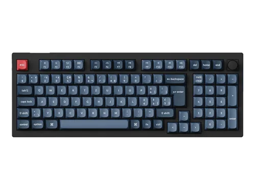 KEYCHRON V5 Max QMK Brown Switch (CH) Wireless, Gaming-Tastatur, Mechanisch, 2,4 GHz/Bluetooth 5.1/Kabelgebunden, Schwarz