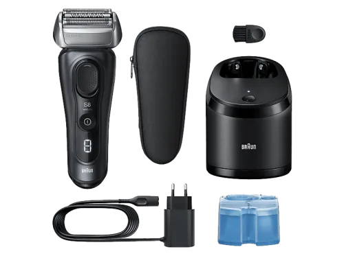 Braun, Braun Elektrorasierer "Series 8 8663cc" Smart Care Center integrierter Präzisionstrimmer SensoAdapt für jede Bartdichte, mit 5in1 SmartCare Center