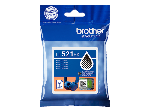 Brother, BROTHER Tintenpatrone schwarz LC-521BK DCP-J1360DW 500 Seiten