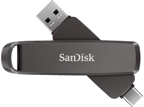 SANDISK Extreme PRO Dual Drive Flash-Laufwerk, 1 TB, 1000 MB/s, Schwarz